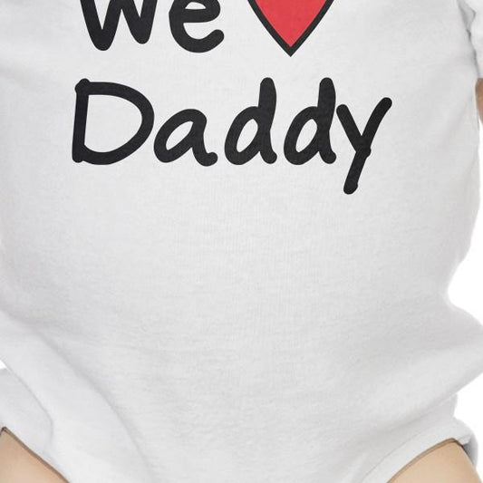 We Love Daddy vit kortärmad bomullsbody